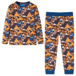 Pijamale de copii cu mâneci lungi cognac 116 GartenMobel Dekor
