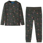 Pijamale pentru copii cu mâneci lungi ninja kaki 116 GartenMobel Dekor