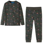 Pijamale pentru copii cu mâneci lungi ninja kaki 128 GartenMobel Dekor