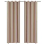 Draperii opace cu inele metalice, 2 buc., crem, 135 x 245 cm GartenMobel Dekor