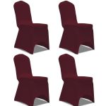 Husă de scaun elastică, 4 buc., roșu bordo GartenMobel Dekor