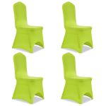 Husă de scaun elastică, 4 buc., verde GartenMobel Dekor