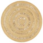 Covor manual din iută împletită, 120 cm GartenMobel Dekor