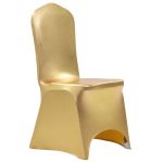 Huse elastice pentru scaun, 6 buc., auriu GartenMobel Dekor