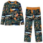 Pijamale de copii cu mâneci lungi, verde închis 116 GartenMobel Dekor