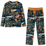 Pijamale de copii cu mâneci lungi, verde închis 140 GartenMobel Dekor