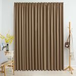 Draperie opacă, gri taupe, 290 x 245 cm, cu cârlige GartenMobel Dekor