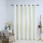 Draperie opacă, crem, 290x245 cm, catifea, inele metalice GartenMobel Dekor
