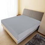 Cearșaf de pat cu elastic, gri, 160x200 cm, bumbac GartenMobel Dekor