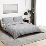 Set cu husă de pilotă, gri, 140x200 cm, bumbac GartenMobel Dekor