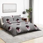 Set cu husă de pilotă, gri, 140x200 cm, bumbac GartenMobel Dekor