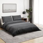 Set cu husă de pilotă, gri închis, 200x200 cm, bumbac GartenMobel Dekor