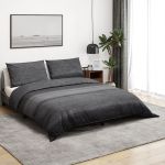Set cu husă de pilotă, gri închis, 140x200 cm, bumbac GartenMobel Dekor