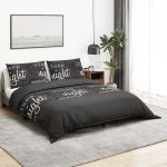 Set cu husă de pilotă, negru, 155x220 cm, bumbac GartenMobel Dekor