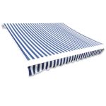 Pânză copertină, albastru & alb, 4x3 m (cadrul nu este inclus) GartenMobel Dekor