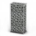 Coș gabion cu capace, sârmă galvanizată, 100 x 50 x 30 cm  GartenMobel Dekor