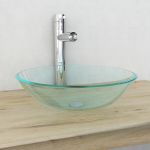 Chiuvetă din sticlă călită transparentă, 42 cm GartenMobel Dekor