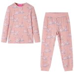 Pijamale pentru copii cu mâneci lungi roz deschis 116 GartenMobel Dekor