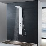 Sistem panel de duș din aluminiu, alb mat GartenMobel Dekor