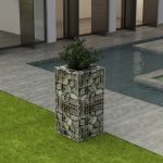 Strat înălțat gabion, 50 x 50 x 100 cm, oțel GartenMobel Dekor