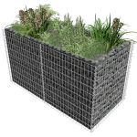 Strat înălțat gabion, argintiu, 180 x 90 x 100 cm, oțel GartenMobel Dekor
