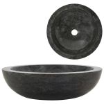 Chiuvetă, negru, 40 x 12 cm, marmură GartenMobel Dekor