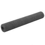 Plasă de sârmă găini, gri, 25 x 1 m, oțel cu înveliș PVC GartenMobel Dekor