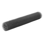 Plasă de sârmă găini, gri, 10 x 1 m, oțel cu înveliș PVC GartenMobel Dekor