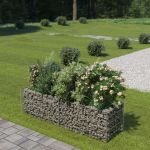 Strat înălțat gabion, 180 x 50 x 50 cm, oțel galvanizat GartenMobel Dekor