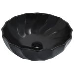 Chiuvetă de baie, negru, 46 x 17 cm, ceramică GartenMobel Dekor