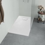 Cădiță de duș, alb, 80 x 80 cm, SMC GartenMobel Dekor