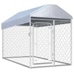 Padoc pentru câini de exterior cu acoperiș, 200 x 100 x 125 cm GartenMobel Dekor