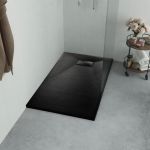 Cădiță de duș, negru, 90 x 70 cm, SMC GartenMobel Dekor