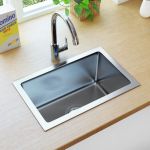 Chiuvetă de bucătărie lucrată manual, oțel inoxidabil GartenMobel Dekor