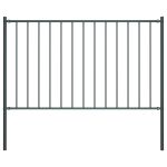 Panou de gard cu stâlpi, antracit, 1,7 x 0,75 m, oțel GartenMobel Dekor
