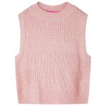 Vestă pulover pentru copii tricotată, roz deschis, 128 GartenMobel Dekor