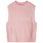 Vestă pulover pentru copii tricotată, roz deschis, 140 GartenMobel Dekor