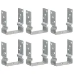 Ancore de gard, 6 buc., argintiu, 12x6x15 cm, oțel galvanizat GartenMobel Dekor