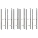 Ancore de gard, 6 buc., argintiu, 14x6x60 cm, oțel galvanizat GartenMobel Dekor