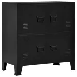 Dulap industrial de depozitare, negru, 75x40x80 cm, oțel GartenMobel Dekor