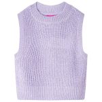 Vestă pulover pentru copii tricotată, liliac deschis, 104 GartenMobel Dekor