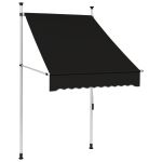 Copertină retractabilă manual, antracit, 100 cm GartenMobel Dekor
