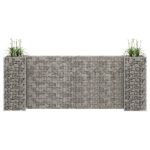 Jardinieră gabion în formă de H, 260 x 40 x 100 cm, sârmă oțel GartenMobel Dekor