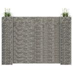 Jardinieră gabion în formă de H, 260 x 40 x 180 cm, sârmă oțel GartenMobel Dekor