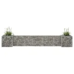 Jardinieră gabion în formă de H, 260 x 40 x 40 cm, sârmă oțel GartenMobel Dekor