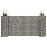 Jardinieră gabion în formă de H, sârmă oțel, 260 x 40 x 120 cm GartenMobel Dekor