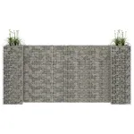Jardinieră gabion în formă de H, sârmă oțel, 260 x 40 x 120 cm GartenMobel Dekor