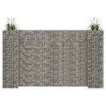 Jardinieră gabion în formă de H, sârmă oțel, 260 x 40 x 150 cm GartenMobel Dekor