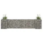 Jardinieră gabion în formă de H, sârmă oțel, 260 x 40 x 60 cm GartenMobel Dekor