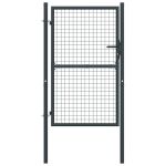 Poartă de gard din plasă, gri, 100 x 225 cm, oțel galvanizat GartenMobel Dekor